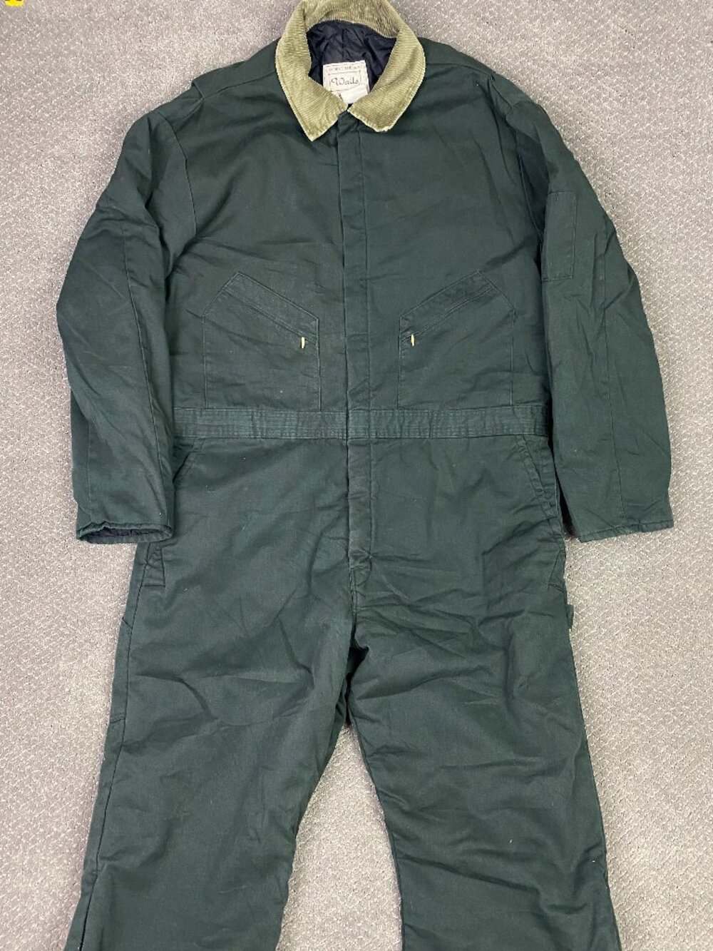 Walls Insulated Coveralls Men's 2XLT Moss Green Canvas Duck Workwear 2XL Tall